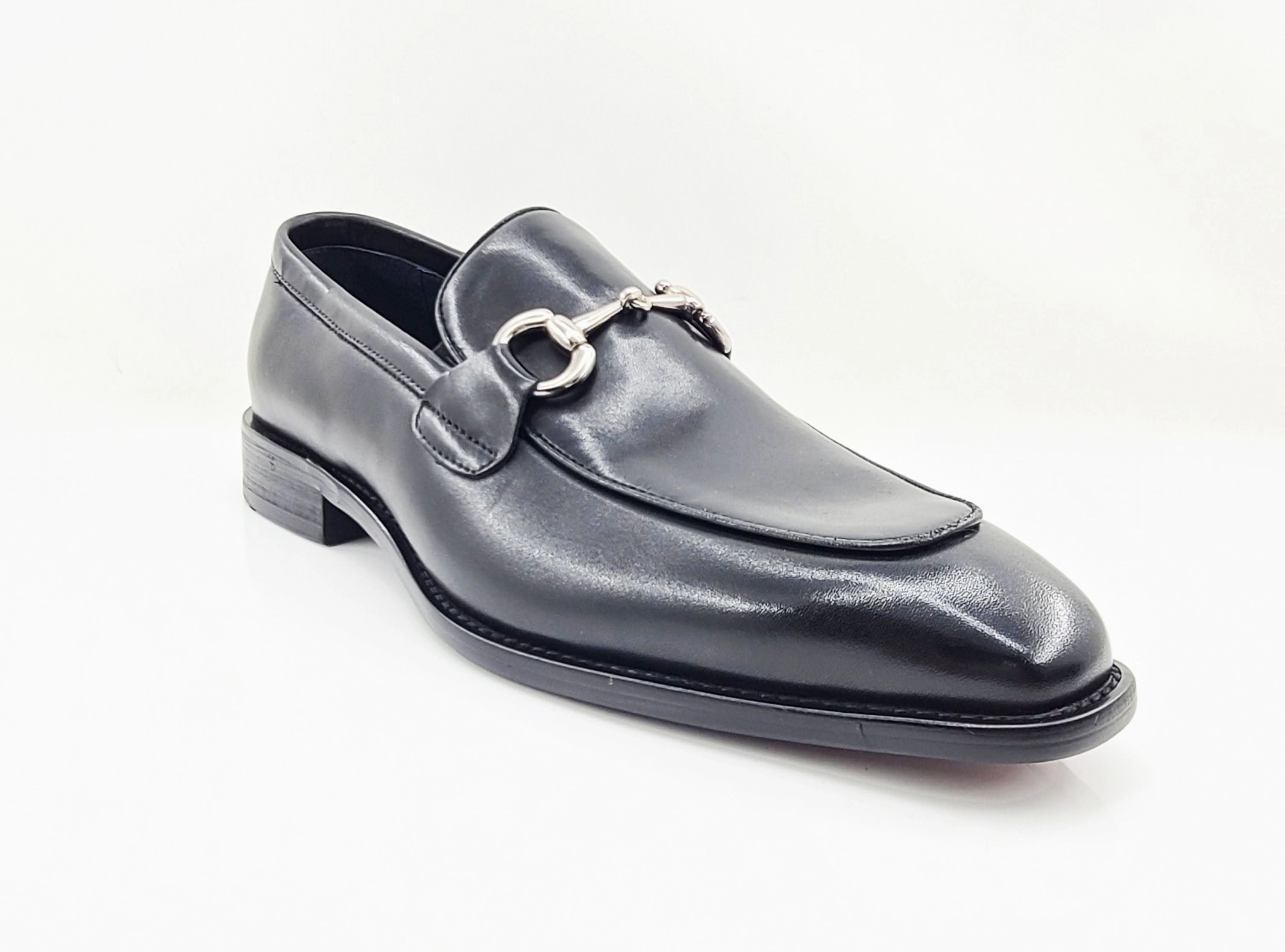 Style: 509-28-Black Slip On Shoes Leather