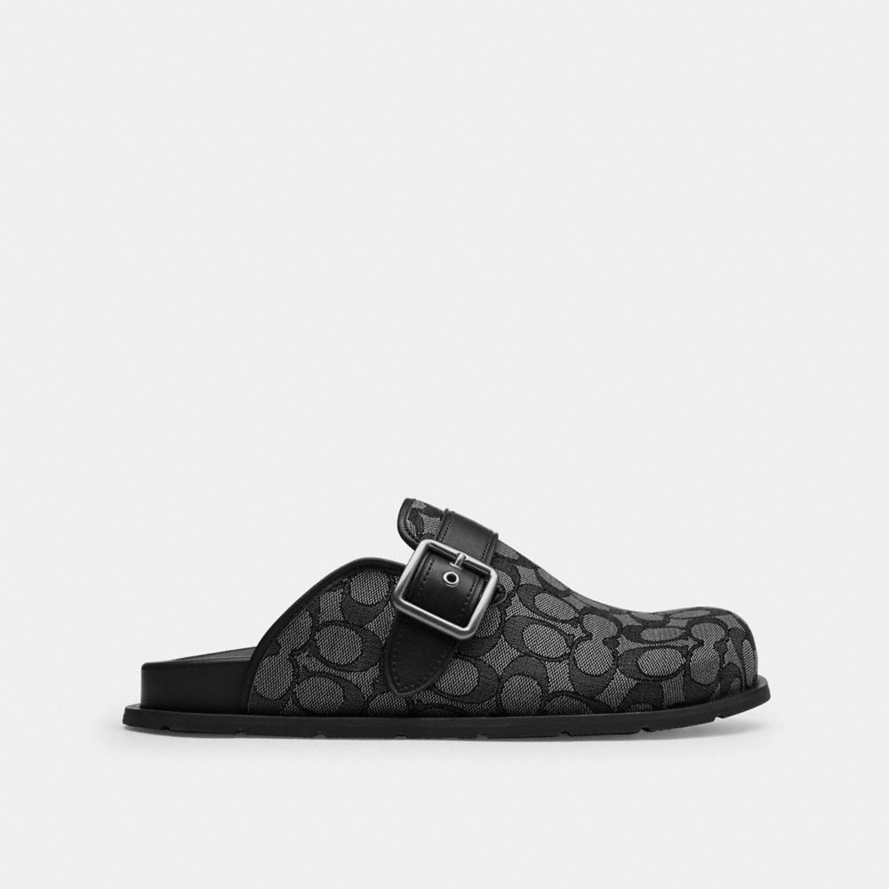 Coach Buckle Clog In Signature Jacquard Graphite Black Basketball Shoes Grip Improvement
