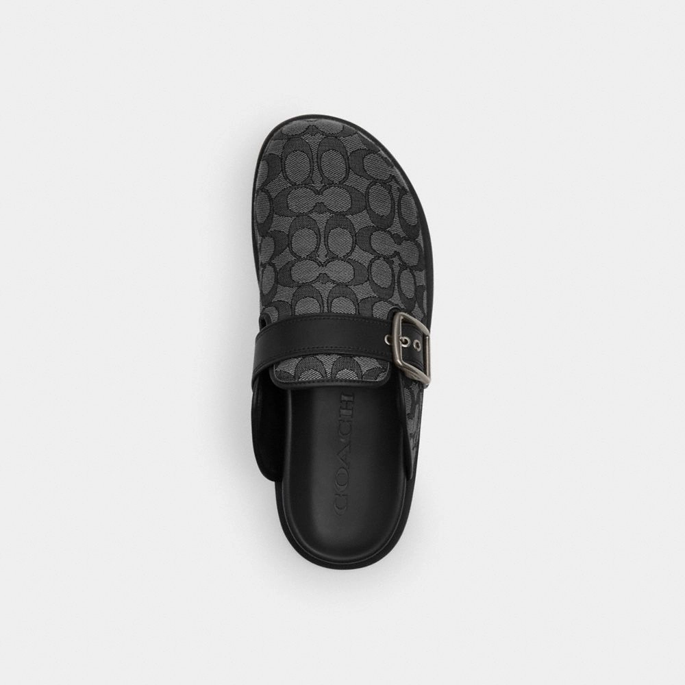 Genetics Basketball Shoes Coach Buckle Clog In Signature Jacquard Graphite Black