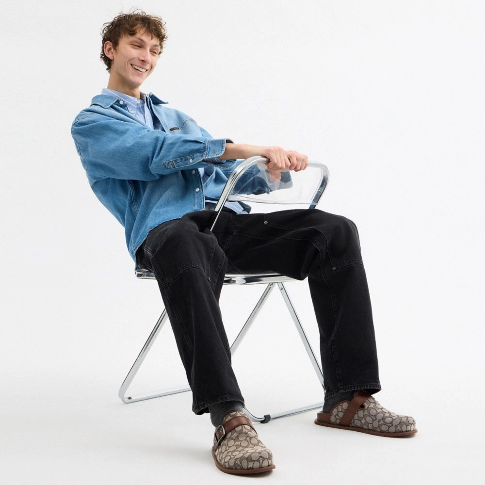 Scarpa Veloce Climbing Shoes Reviews Coach Buckle Clog In Signature Jacquard Oak Vintage Brown