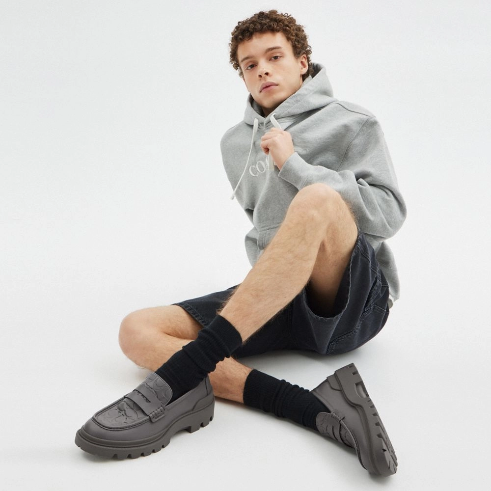 Coach Loafer With Signature Print Charcoal Late 90s Basketball Shoes