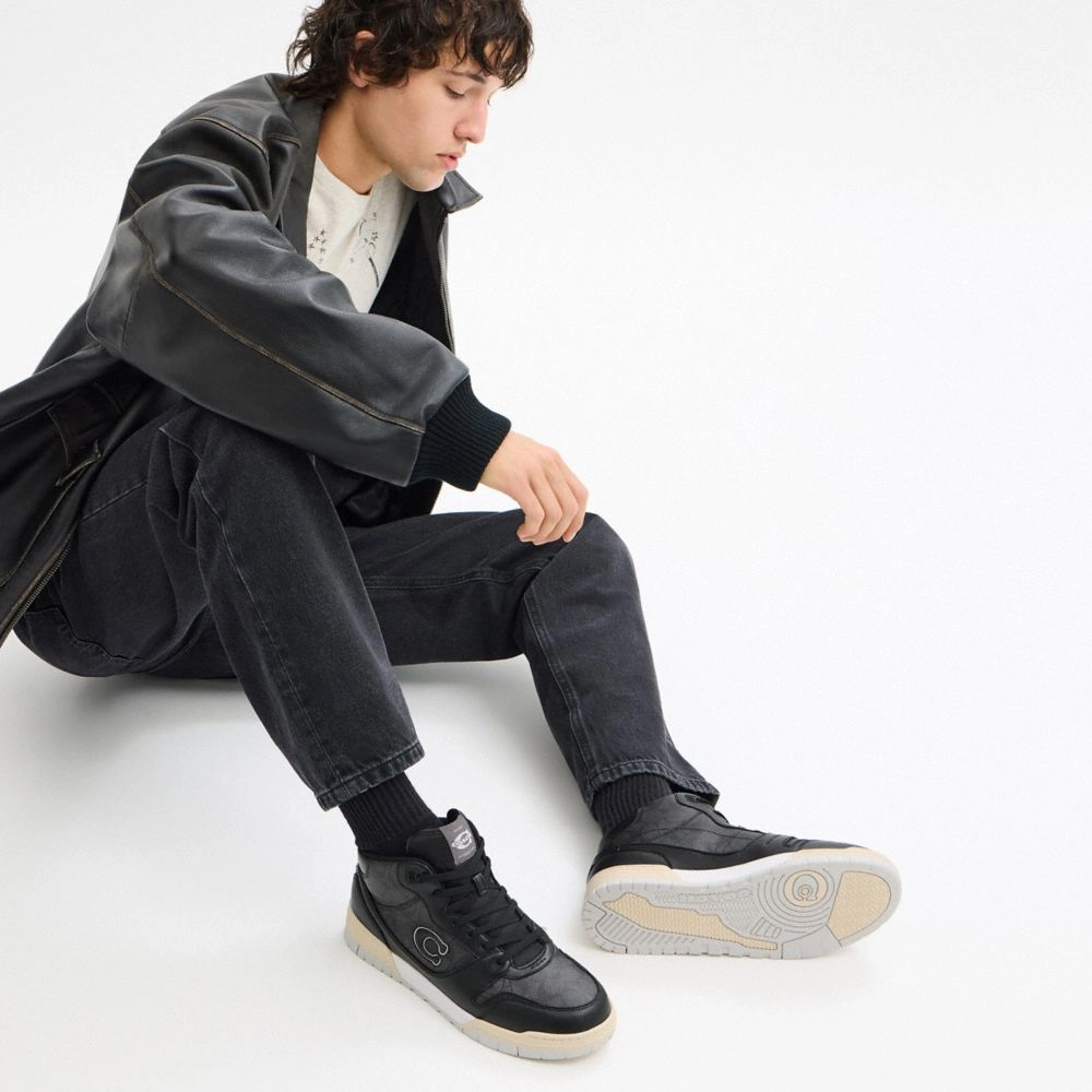 Coach Soho Mid Top Sneaker In Signature Canvas Charcoal Black Five Ten Rogue Vcs Synthetic Climbing Shoe