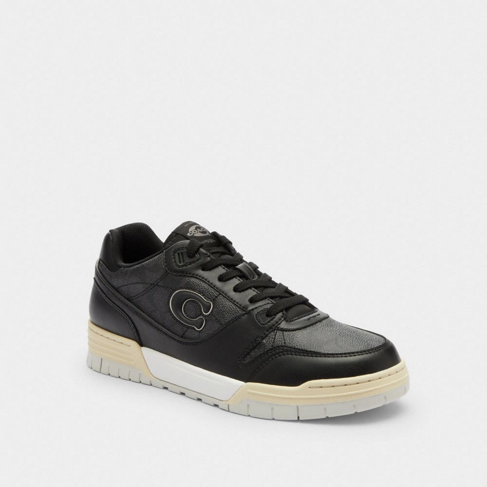 Coach Soho Sneaker With Signature Canvas Charcoal Black Espadrilles Online