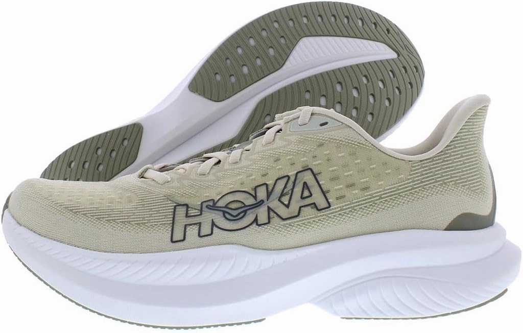 Adelaide HOKA ONE ONE Mach 6 Mens Shoes Size 13, Color: Oat Milk/Barley