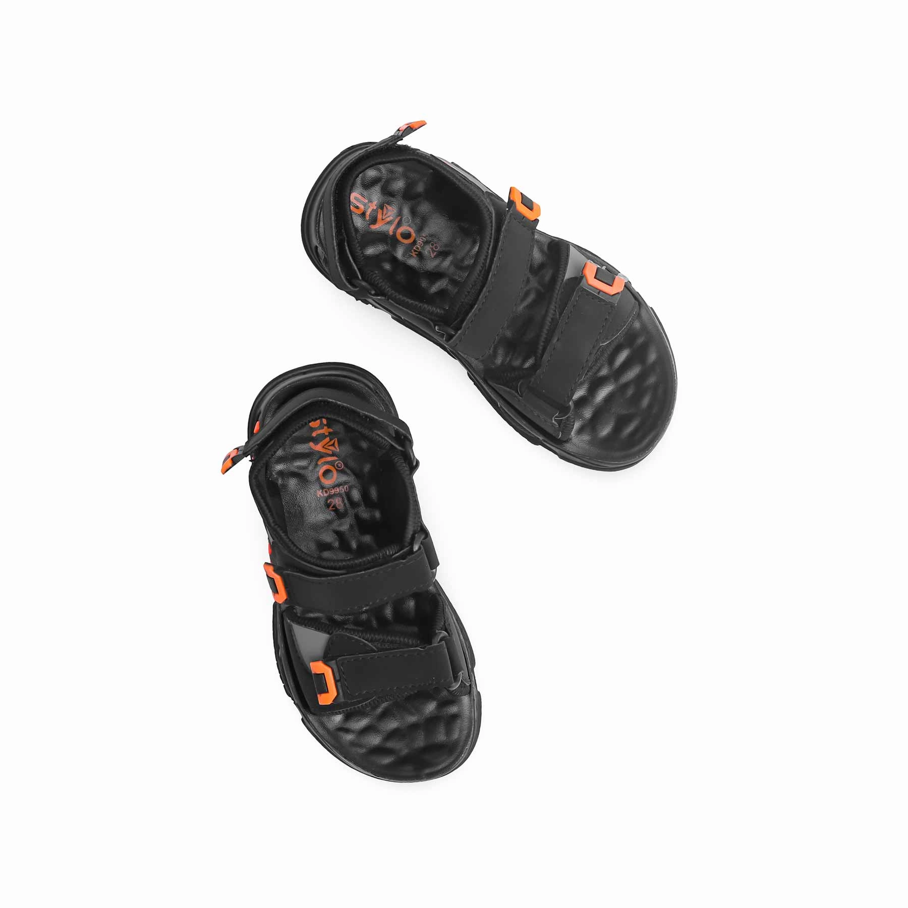 Boys Black Casual Sandal KD9950 High Heel Sandals Strappy