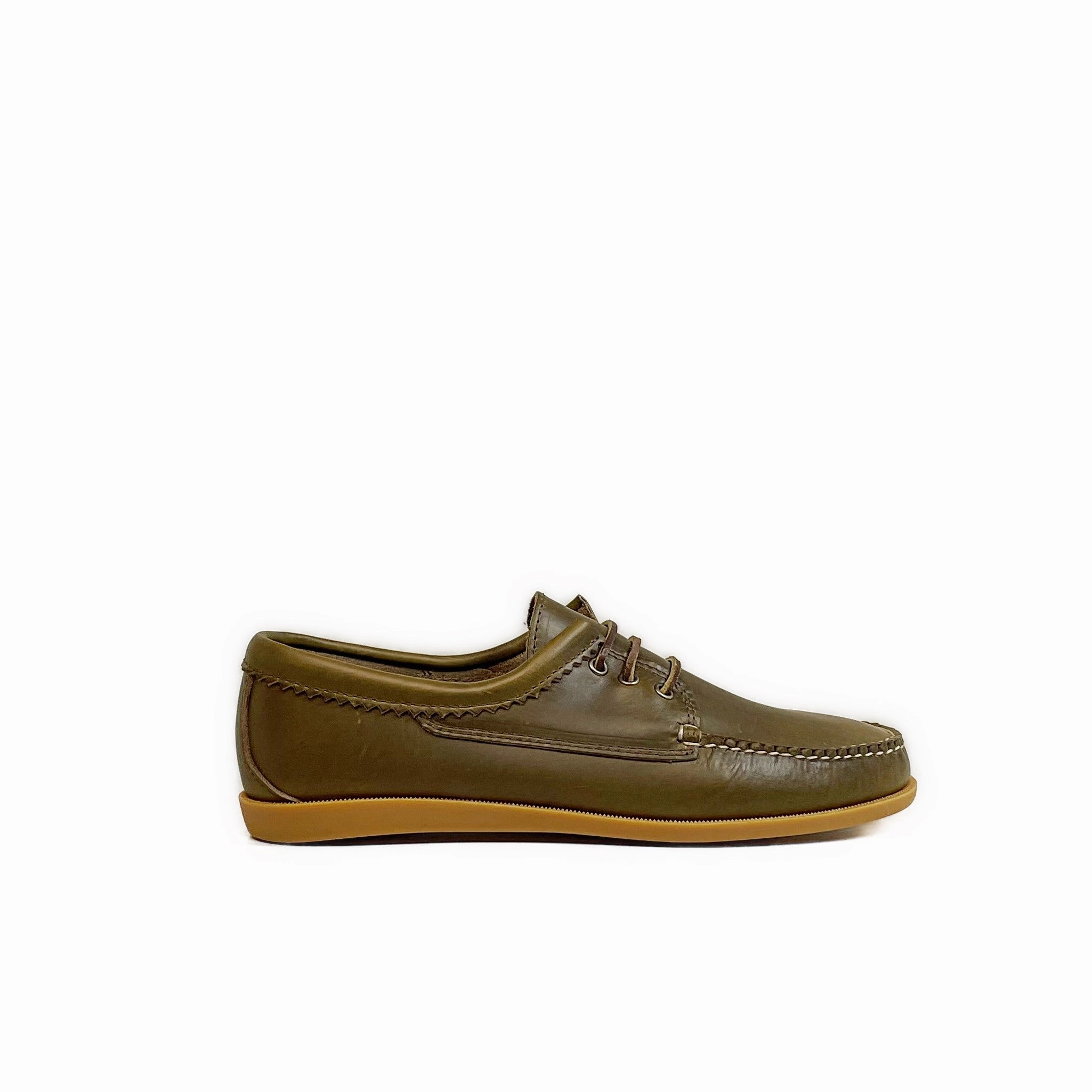 Mens LE Blucher Shoe: Horween Olive Chloe Wedge Espadrilles