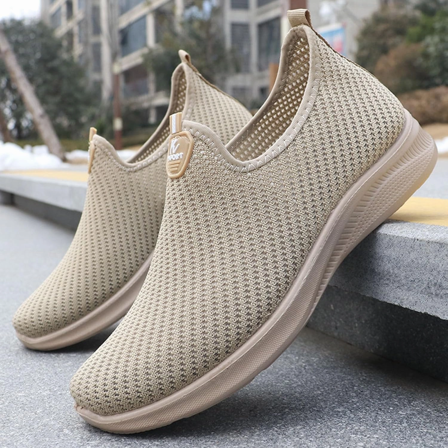 Running Shoes With Low Heel Drop IWIHMIV Men's Slip On Sneakers Men Tennis Shoes Mens Walking Shoes Lightweight Athletic Running Shoes Casual Sports Shoes Sneakers