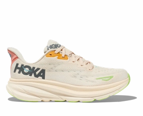 No Laces Hoka Womens Clifton 9- Vanilla Astral (1127896-VLS)