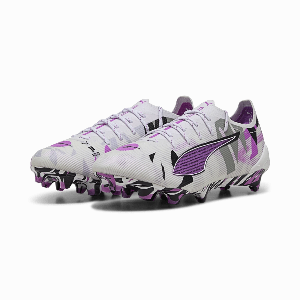 PUMA Ultra 5 Ultimate Forever FG Firm Ground White/Pure Magenta Superfly Club Mg Multi-ground Soccer Cleats