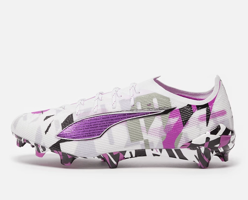 Adidas Kangaroo Leather Soccer Cleats PUMA Ultra 5 Ultimate Forever FG Firm Ground White/Pure Magenta