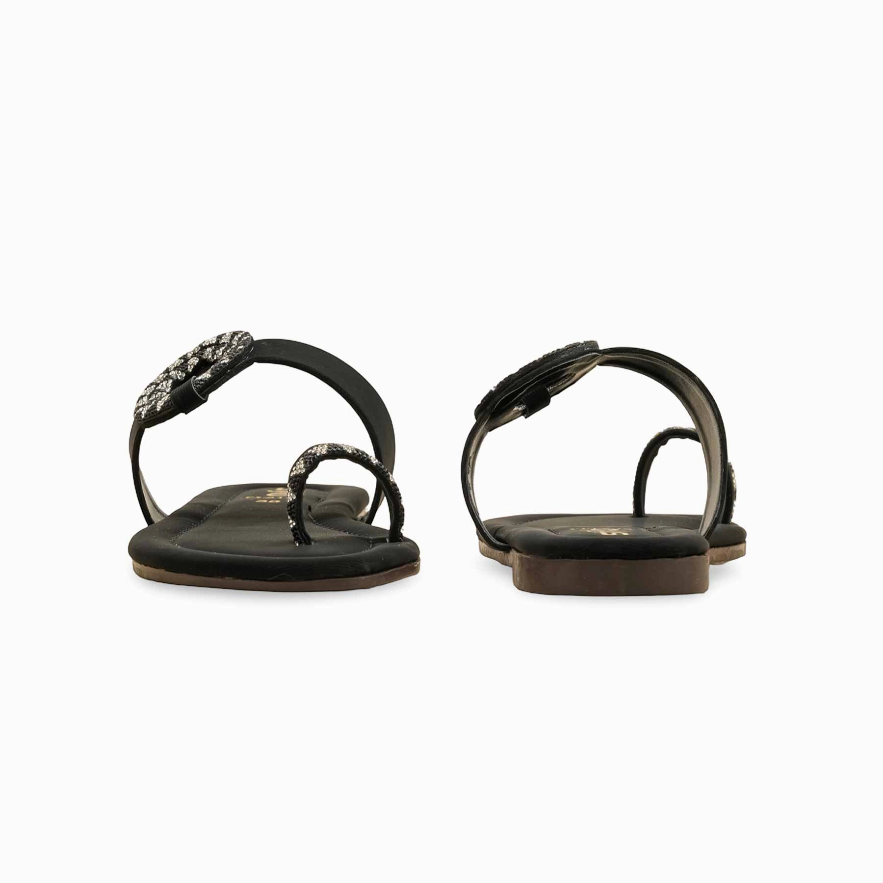 Black Casual Chappal For Women CL2143