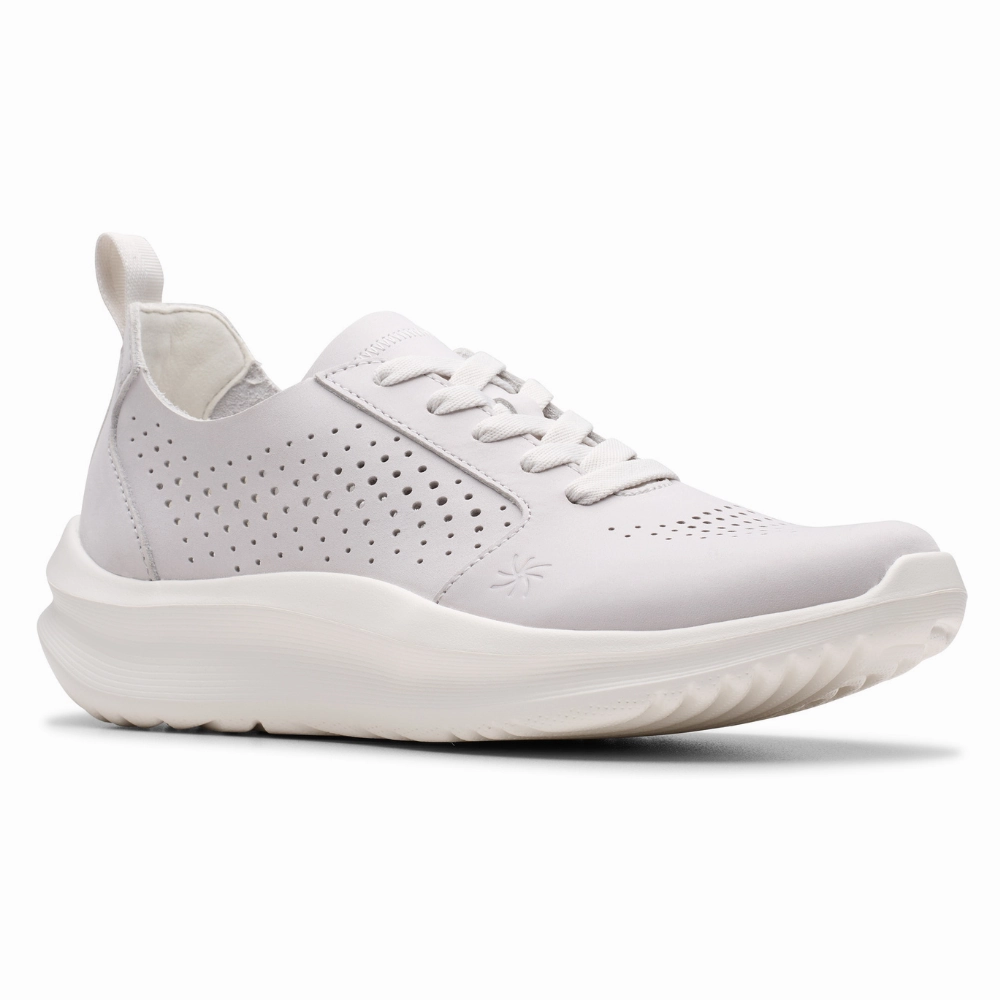 Cute Walking Clarks Solevana Style Off White Sneaker (Women's)