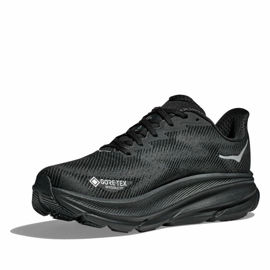 Hoka Women's Clifton 9 GORE-TEX Waterproof - Black/Black Discount Store