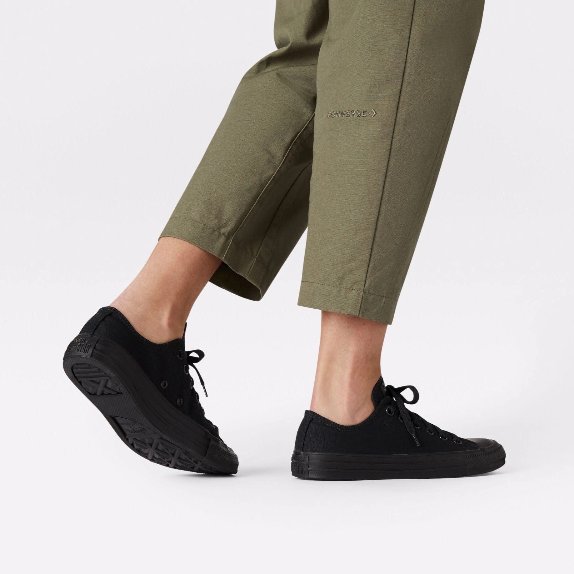 Pre-school Curry 3z 24 Basketball Shoes Converse Chuck Taylor All Star Low Top Black Monochrome