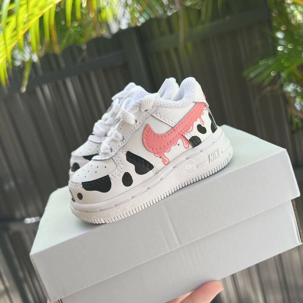 Easy Spirit Shoes Sneakers Cow Print Custom AF1 Kids