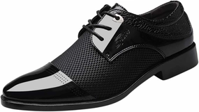 Mens Black Leather Business Casual Shoes Business Casual Wedding Male Men Shoes Suit Men's Dark Brown Dress Shoes Loafer Lacoste Powercourt Leather Casual Shoes