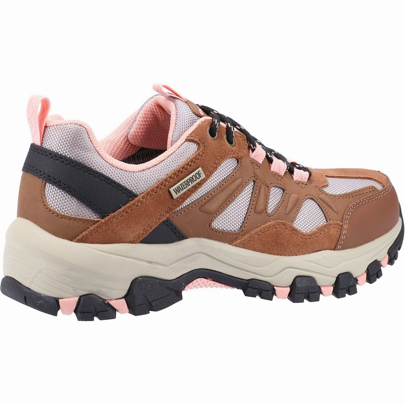 Hiking Boots For Icy Conditions Women's Wide Fit Skechers SK167003 Selmen West Highland Hiking Sneakers - Brown/Tan