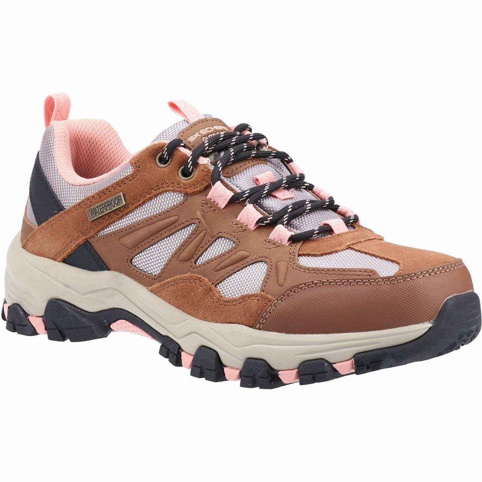 Alaska Hiking Boots Women's Wide Fit Skechers SK167003 Selmen West Highland Hiking Sneakers - Brown/Tan