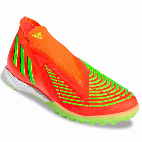 Adidas In Shoes adidas Predator Edge.1 Turf Soccer Shoes (Solar Red/Solar Green)
