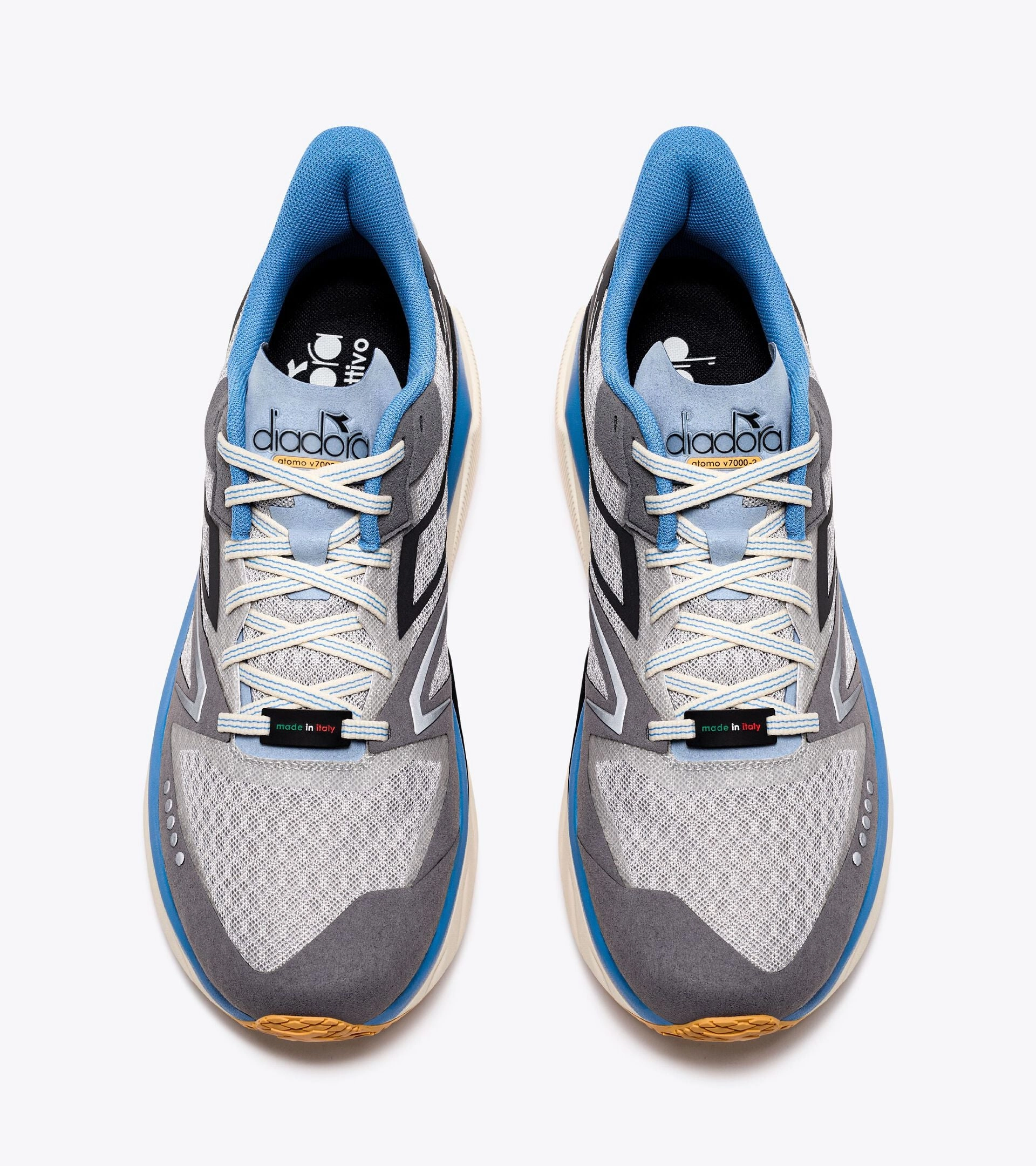 Diadora Men's Atomo V7000-2 -Silver DD/Black/Pacific (101.180223_D0869) Workout Trainer Shoes