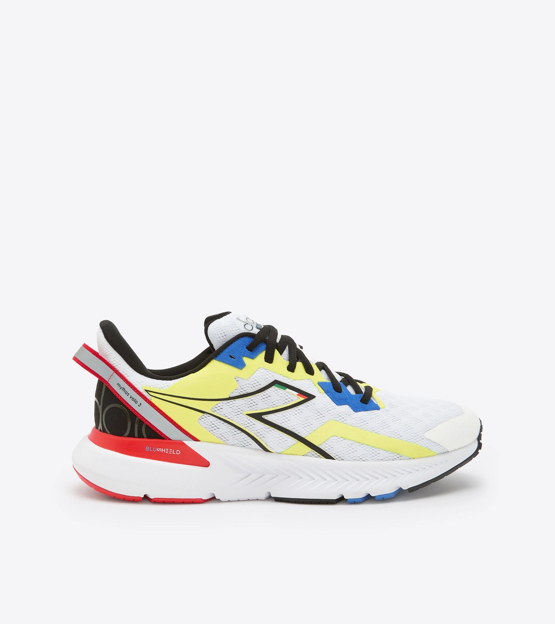 Cypher Zero Climbing Shoes Diadora Mens Mythos Blushield Volo 3- White/Black/Yellow Fuo (101.179090-C0008)