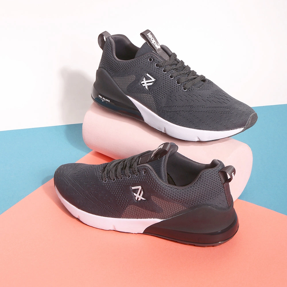 Best Shoes With Traction For Running Leap7x Lacing Sports Shoes For Men (Grey) REVOLT By Liberty