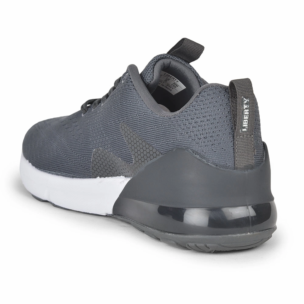 Leap7x Lacing Sports Shoes For Men (Grey) REVOLT By Liberty Running Shoes For Flat And Wide Feet