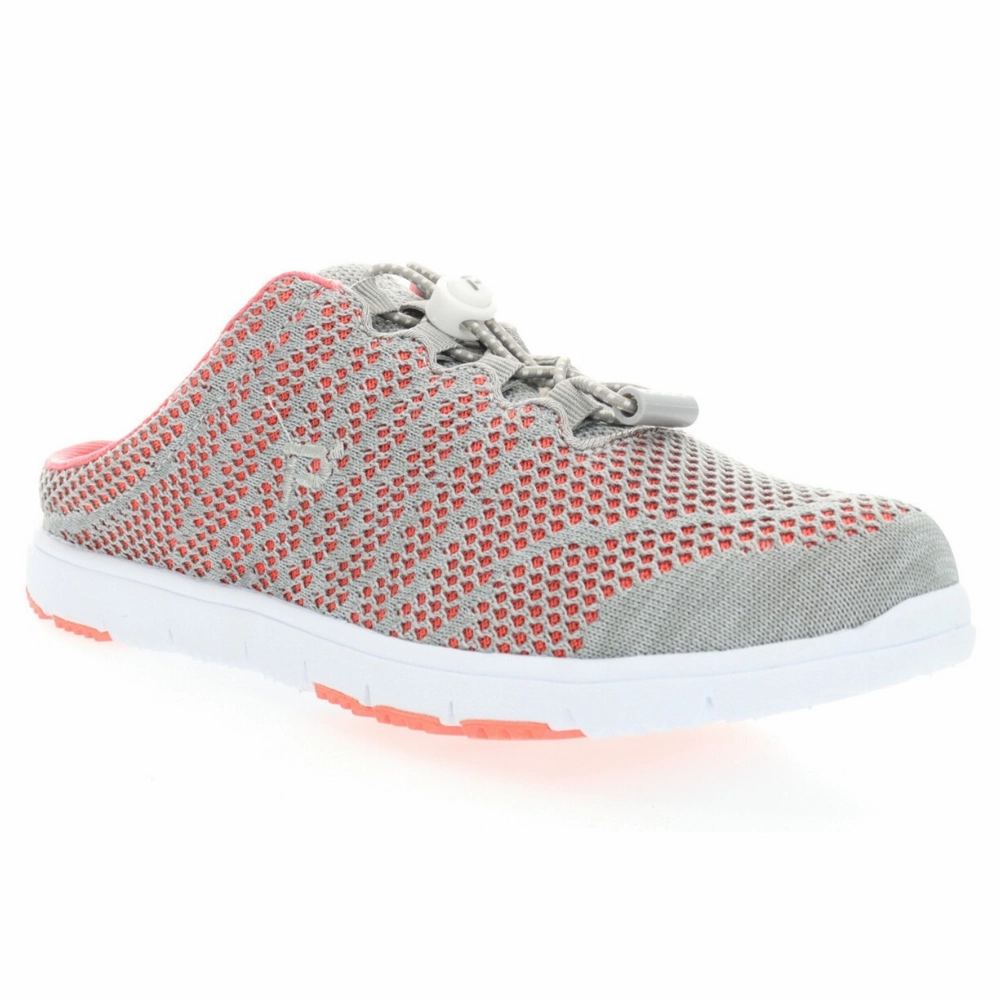Infant Walking Shoes Propet TravelWalker Evo Slide Coral/Grey Sneaker (Women's)