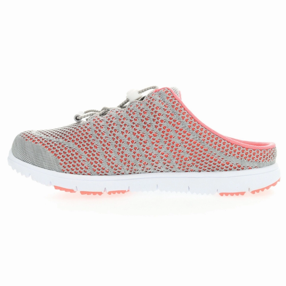 For Walking On Concrete Propet TravelWalker Evo Slide Coral/Grey Sneaker (Women's)