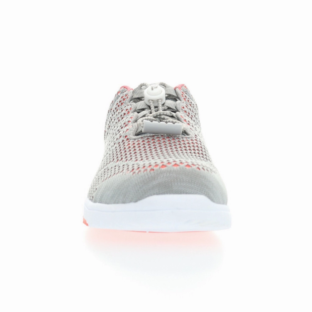 For Winter In Europe  Best Walking Propet TravelWalker Evo Slide Coral/Grey Sneaker (Women's)