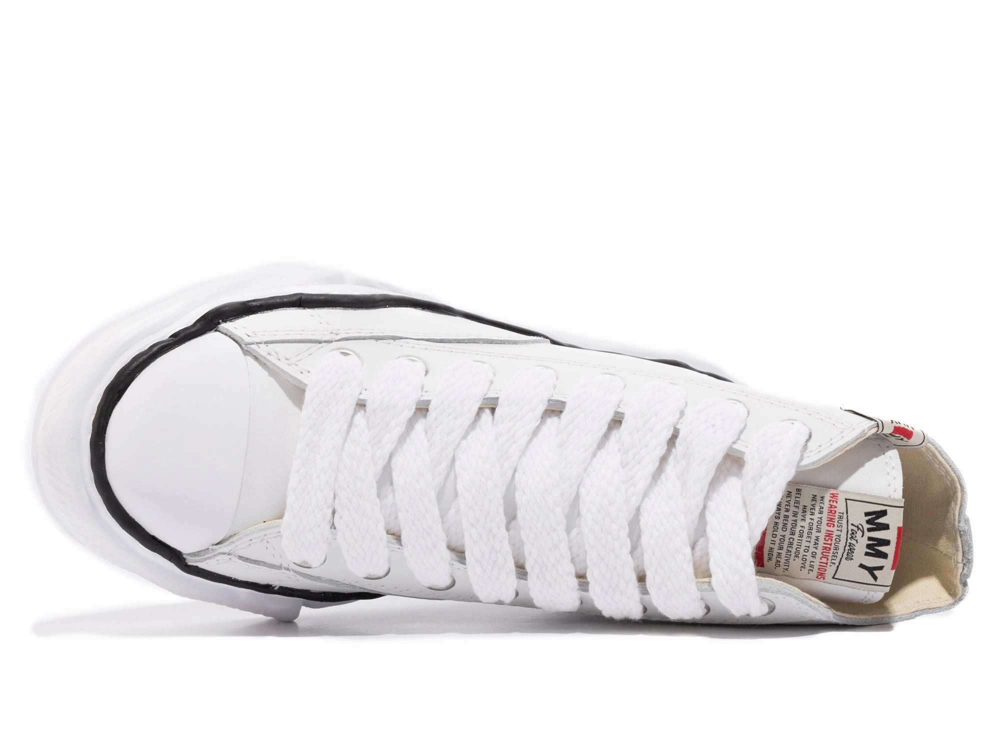 High Heels Straps Ankle Maison Mihara Yasuhiro High Top Lace Up Sneaker in White