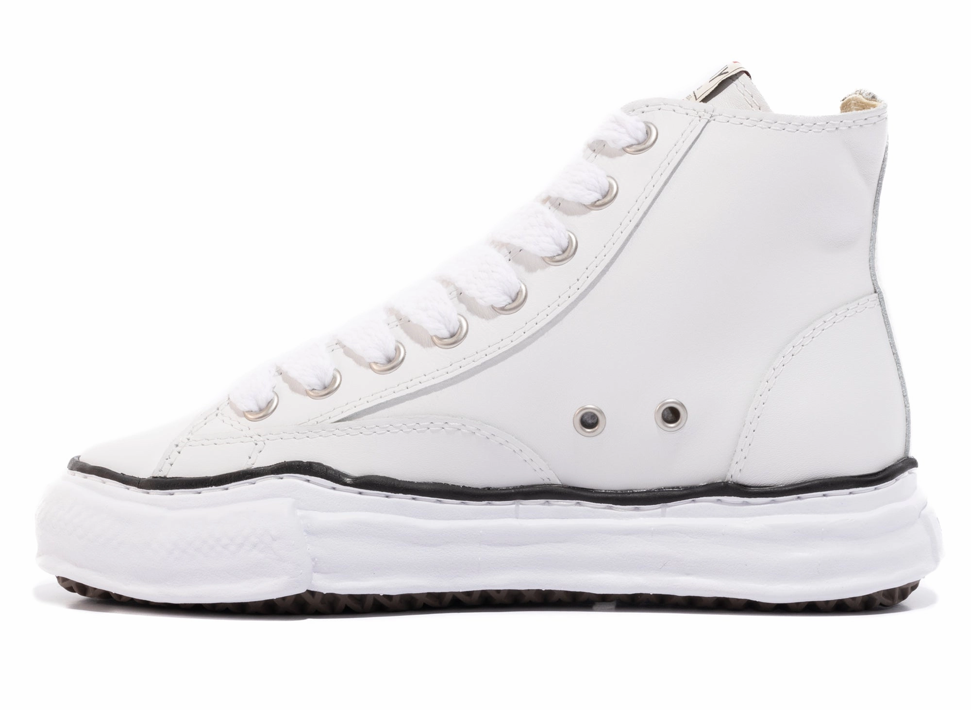 Maison Mihara Yasuhiro High Top Lace Up Sneaker in White High Heels 3d Model