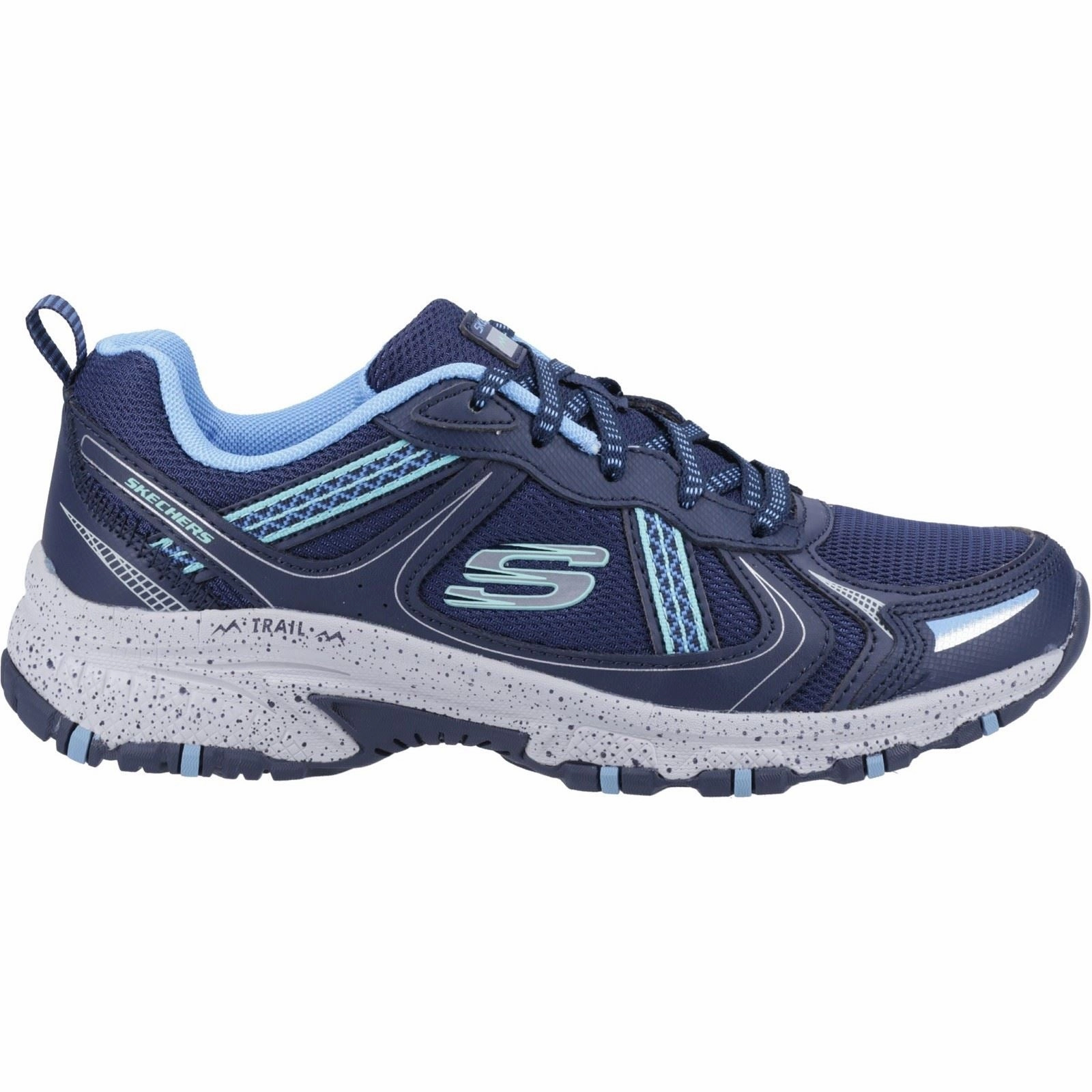 Women's Wide Fit Skechers 149820 Hillcrest Vast Adventure Sneakers - Navy/Blue Wide Toe Box Trail Hiking Shoes