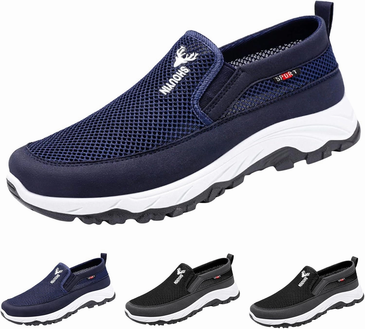 Mens Walking Shoes Mens Tennis Shoes Slip on Shoe for Men Walking Shoe for Men Breathable Comfortable Sneaker Dressy Sneakers