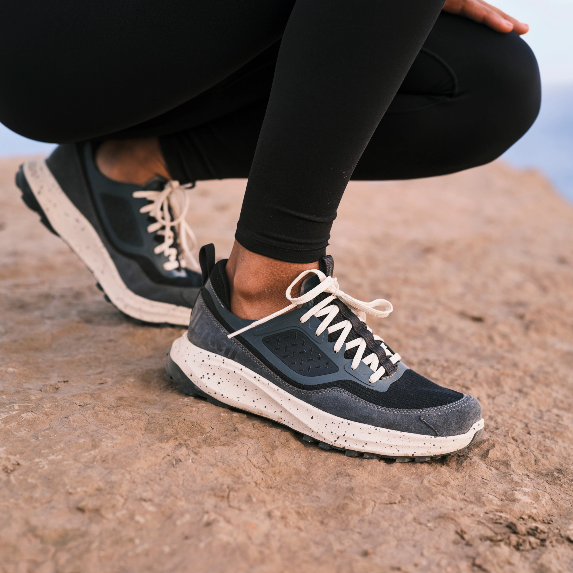 Female Trail Running Shoes Makiki  -  Lava Rock / Dk Shadow