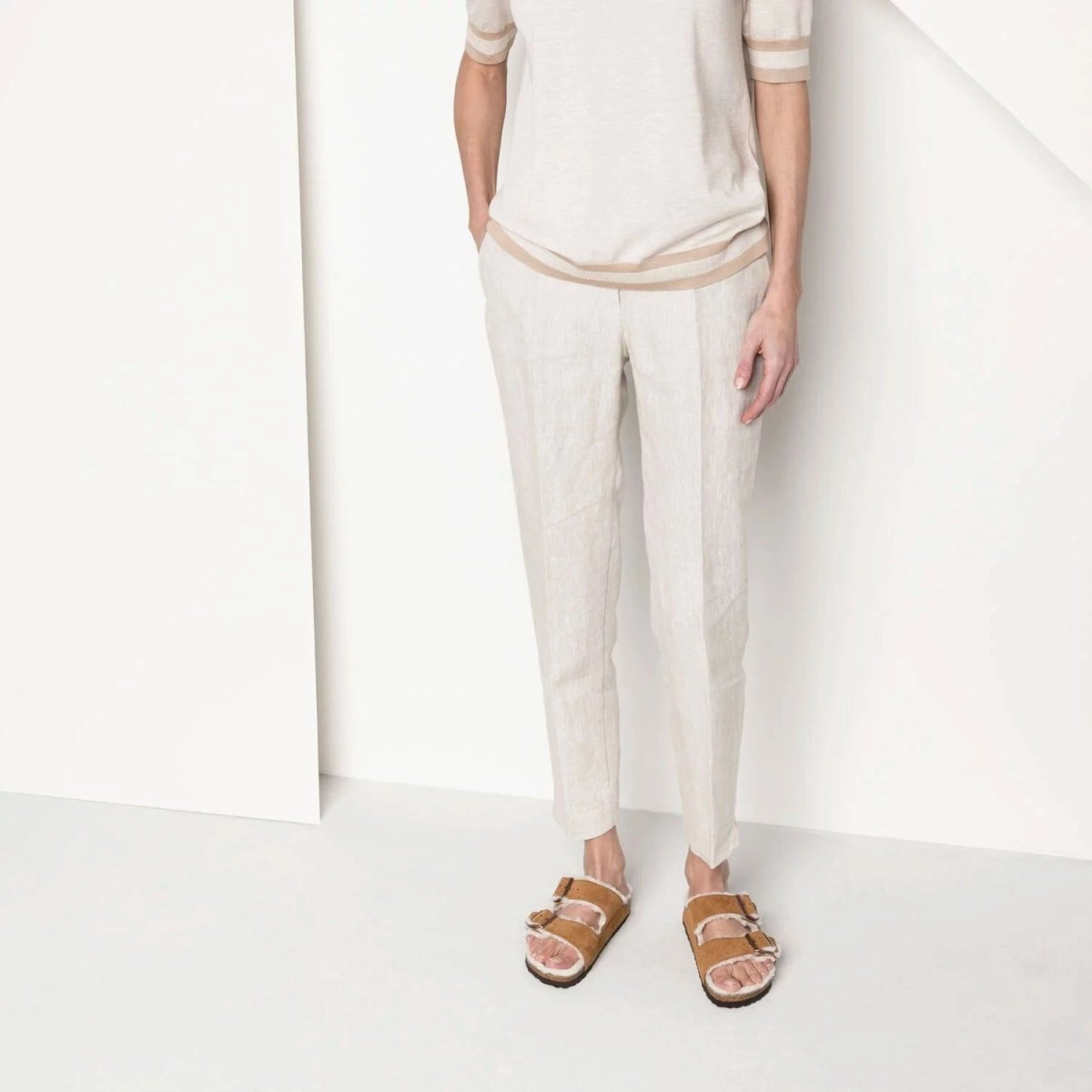 Birkenstock Women's Arizona Shearling Mink Drag Queen Shoes Flats