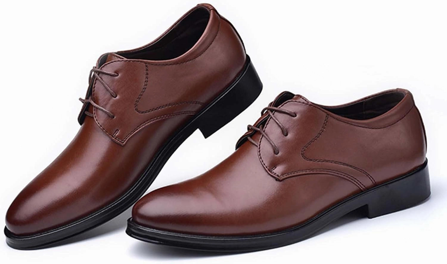 Black Dress Shoes for Men Fashion Oxfords Classic Lace up Shoe Heel Pad Design for Formal Occasions Work Footwear Casual Shoes Near Me