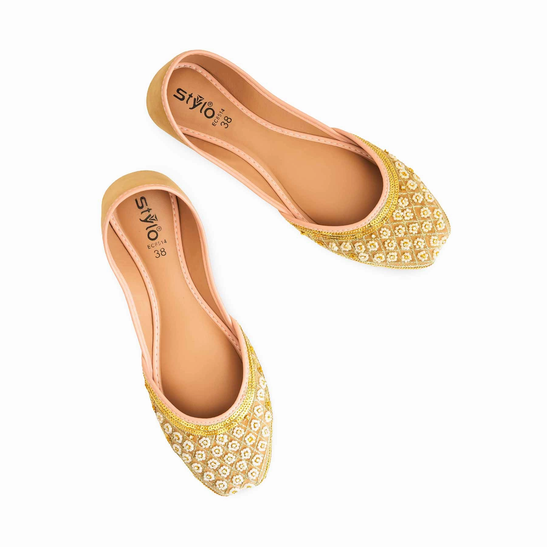 Golden Women Formal Khusa EC8514 Ballet Shoes Flats
