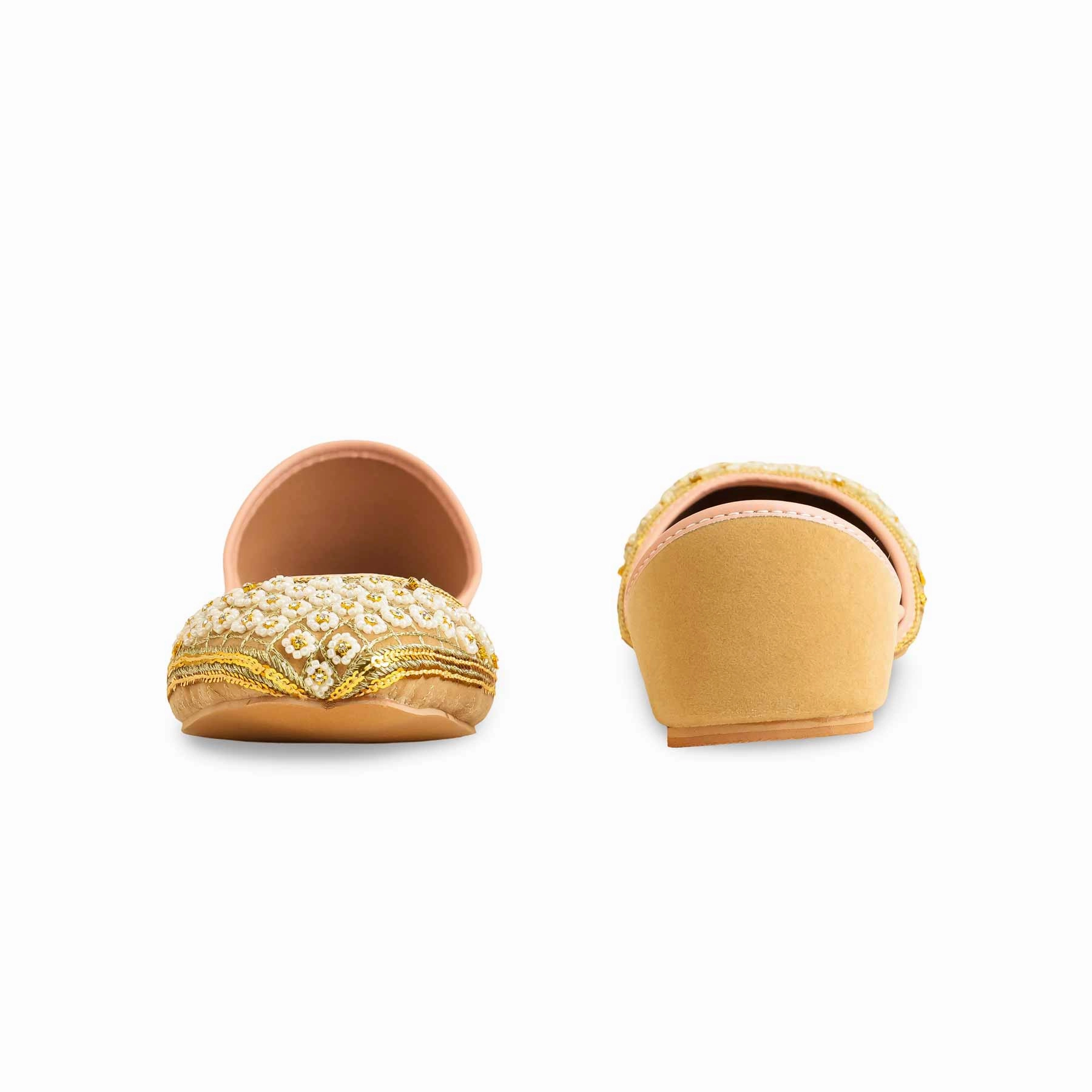 Golden Women Formal Khusa EC8514 Long Dresses With Flat Shoes