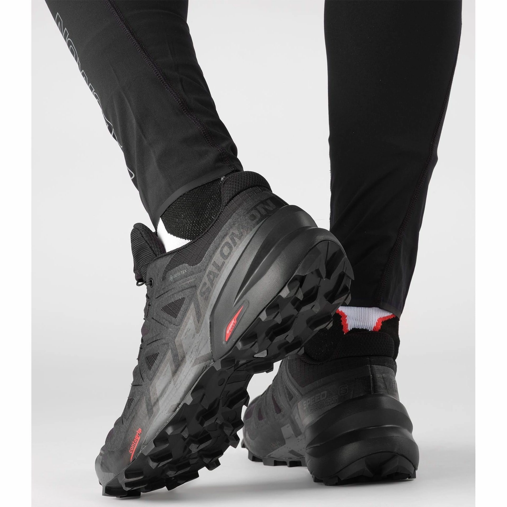 Best Hard Trail Running Shoes Salomon Speedcross 6 GORE-TEX Mens Trail Running Shoes - Black