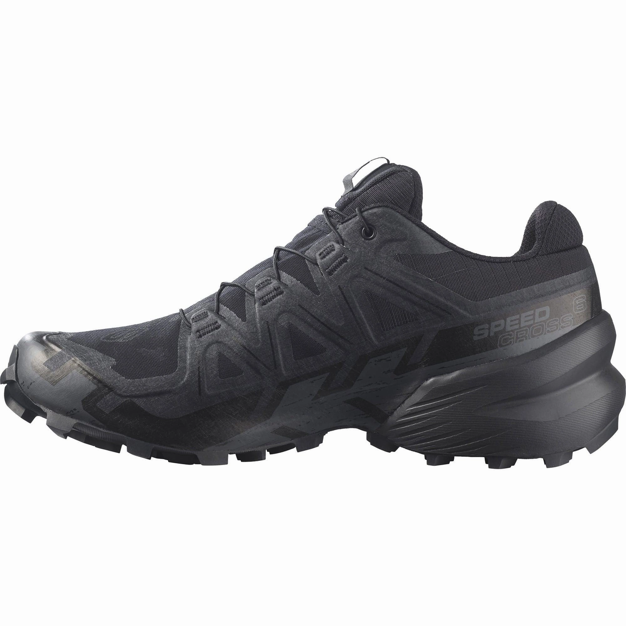 Best Backpacking Trail Shoes Salomon Speedcross 6 GORE-TEX Mens Trail Running Shoes - Black