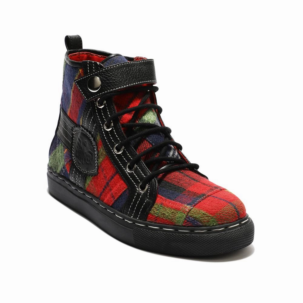 Red Tartans HighTops_  For Men (discontinued) High Heel Shoe Quotes