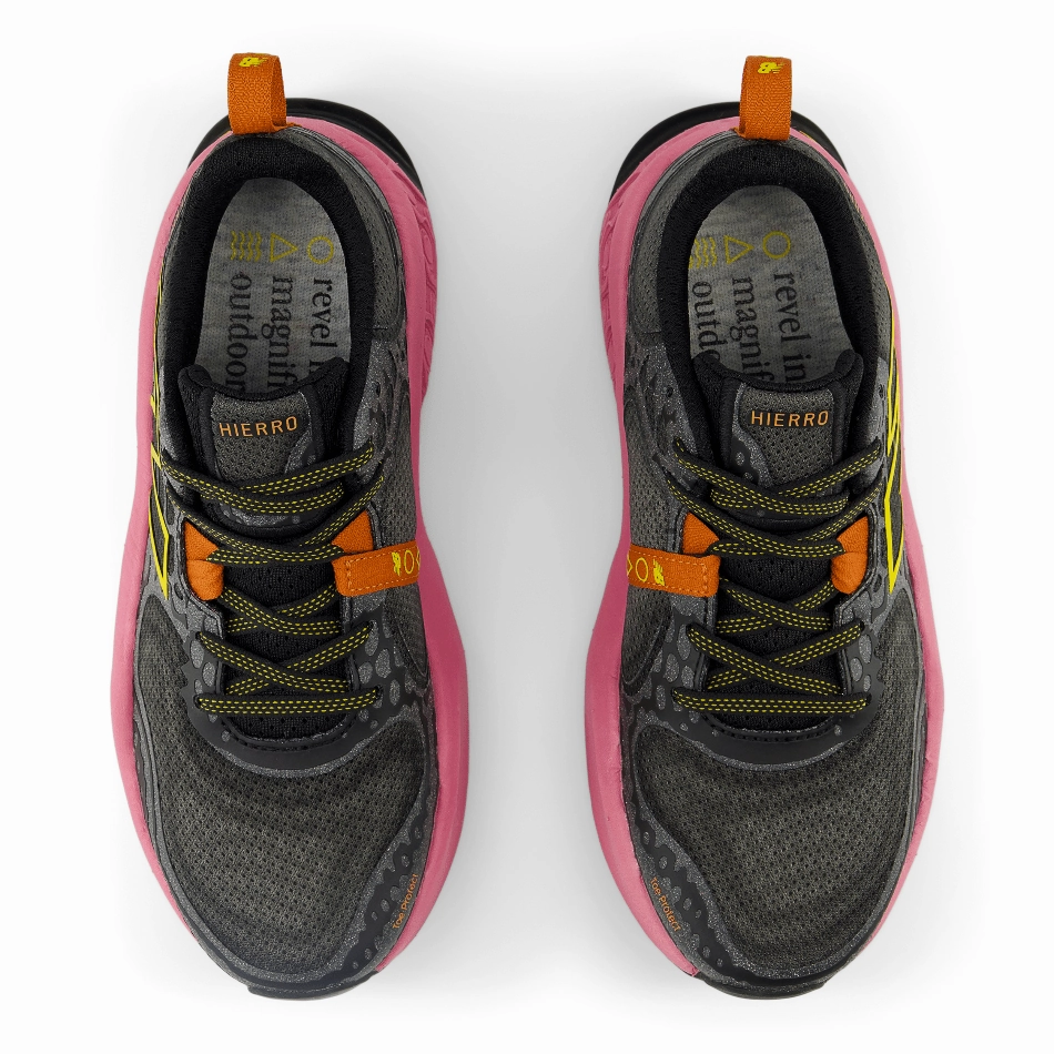 New Balance Hierro v8 Women's Trail Running Shoes in Black/Pink AW24 Trail Running Race Shoes