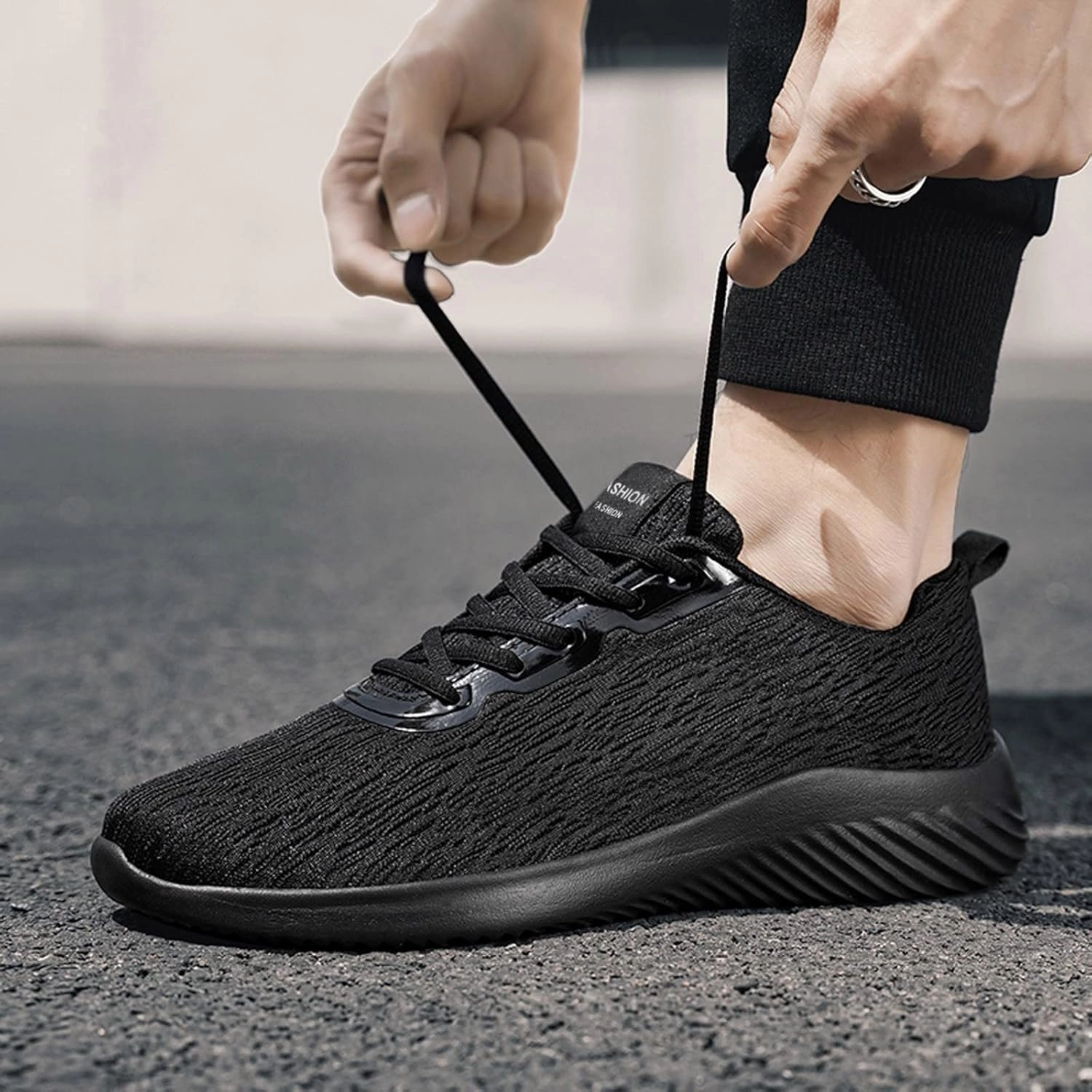 Mens Breathable Lace Up Running Shoes Breathable Casual Comfortable Walking Sneaker Wide Walking Shoes for Men Gore Tex Shoes Running