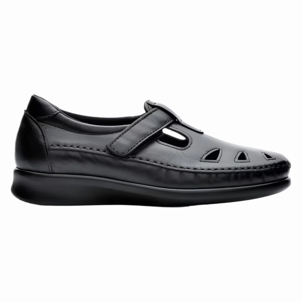 Sas Women's Roamer Slip-on Black Stacked Slip Ons
