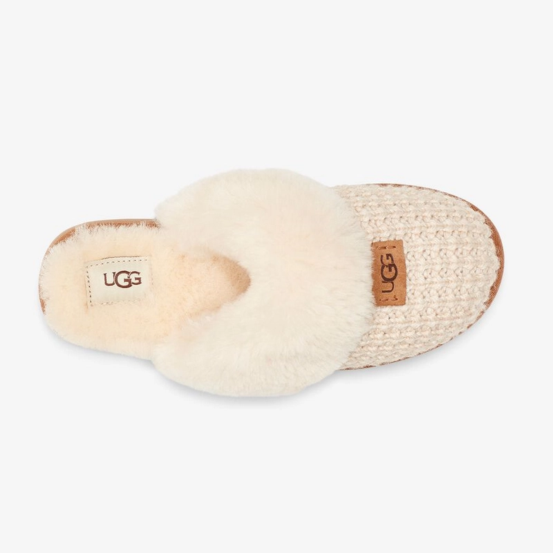 Slip-on Slip In Shoes UGG Cozy Knit Slipper in Cream - Women's