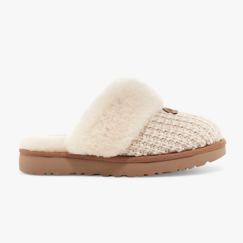 UGG Cozy Knit Slipper in Cream - Women's Casual Slip On Sneakers Dress Slip On