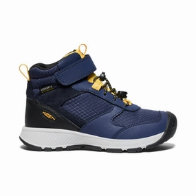 Keen Boy's Skua Mid Naval Academy/Yolk Yellow Waterproof Waterproof Cross Training Shoes