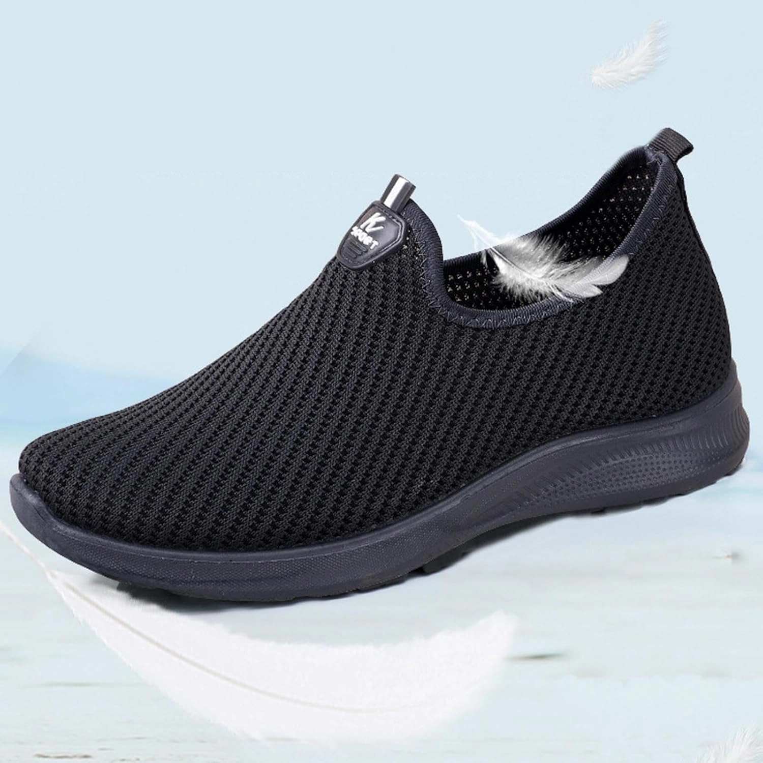 Hiking Vs Running Shoes IWIHMIV Men's Slip On Sneakers Men Tennis Shoes Mens Walking Shoes Lightweight Athletic Running Shoes Casual Sports Shoes Sneakers