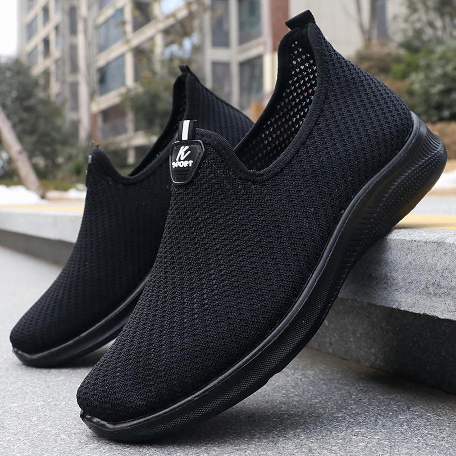 IWIHMIV Men's Slip On Sneakers Men Tennis Shoes Mens Walking Shoes Lightweight Athletic Running Shoes Casual Sports Shoes Sneakers Best Shoe For Running On Road